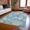Homeroots 9' X 12' Denim Blue And Olive Green Abstract Washable Indoor Outdoor Area Rug 609598 - alternate 8