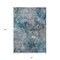 Homeroots 5' X 8' Teal Blue And Navy Blue Abstract Washable Indoor Outdoor Area Rug 581774 - alternate 9