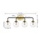 Jonathan Y Caleb 30.75" 4-Light Contemporary Transitional Iron/Glass LED Vanity Light, Black/Brass Gold JYL9554A - alternate 11