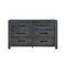 Homeroots 59" Dark Gray Wood Six Drawer Double Dresser 564672 - alternate 5