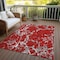 Homeroots 10' X 14' Red Ivory And Gray Striped Washable Indoor Outdoor Area Rug 600923 - alternate 7