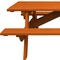 Homeroots 94" Redwood Solid Wood Outdoor Picnic Table with Umbrella Hole 525024 - alternate 5
