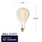 Bulbrite Grand Nostalgic Collection 60w Dimmable Pear Shape Oversized Decorative Med (E26) Base, 2200K Amber 137101 - alternate 7