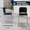 Flash Furniture Commercial Black Plastic Stack Stools, Contoured Backs and Sled Bases-Set of 3, 3PK 3-RUT-239AH-CS-BK-CHR-GG - alternate 8