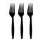 Smarty Had A Party Black Plastic Disposable Forks (1000 Forks), 1000PK 420F-BK-CASE - alternate 9