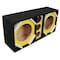 Deejay Led Two 10-in Woofers plus Three Tweeters Vinyl Yellow Empty Chuchera Speaker Enclosure D10T3VYYELLOW - alternate 5