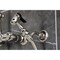 Kingston Brass Two-Handle Wall Mount Bridge Kitchen Faucet with Brass Sprayer, Polished Nickel KS2446ALBS - alternate 6