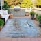 Homeroots 5' X 8' Blue And Beige Nautical Washable Indoor Outdoor Area Rug 630418 - alternate 6