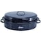 Oster Castillo 16.5 x 13 Inch Enamel on Steel Roaster Pan with Lid in Navy Blue 143749.02 - alternate 1