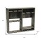Homeroots 4" Gray Wood Entertainment Organizer 661176 - alternate 4