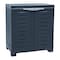 Homeroots 23in Charcoal Plastic Accent Cabinet With Two Doors 668939 - alternate 5