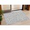 Homeroots 3' X 5' Silver And Ivory Geometric Washable Indoor Outdoor Area Rug 599310 - alternate 1