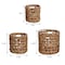 Happimess Lattice Bohemian Coastal Handwoven Water Hyacinth Rope Nesting Baskets w/Handles, Natural, Set of 3 BSK2032A-3SET - alternate 4