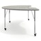 Flash Furniture Commercial Adjustable Height Kidney Activity Table with Locking Casters-LTGY XU-A4896-KIDNY-LTGRY-T-A-CAS-GG - alternate 8