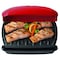 George Foreman 5 Serving Nonstick Grill and Panini in Red with Drip Pan GR2080R - alternate 4