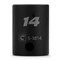 Capri Tools 14 mm Shallow Impact Socket, 3/8-Inch Drive, 12-Point, Metric CP53814 - alternate 1