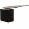 Mayline Left Curved Desk Return Medina Desk Return/Pedestal, Left, Mocha, 24" D X 29-1/2" H, 63" W X MNRTPLLDC - alternate 1