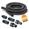 Powertec 10 Ft. Dust Collection Hose Kit w/ 5 Fittings for Woodworking Power Tools Home, Wet/Dry Shop Vacuums 70347 - alternate 1