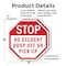 Signmission Stop No Student Drop Off or Pick Up, 6 inch X 6 inch, Plastic Sign, 2PK OC-P-2PACK-6-109 - alternate 5