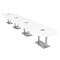 Skutchi Designs Racetrack Conference Table With Power Unit, 48 in W, 264 in L, White HAR-RAC-48X264-DOU-W960-ESIL - alternate 1