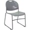 Flash Furniture Stack Chair, Gray w/ Black Frame RUT-188-GY-GG - alternate 1