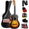 Pyle Beginner Acoustic Guitar Kit, 3/4 Junior Size All Wood Instrument with Full Accessory Kit, Picks PGACLS82SBD - alternate 1