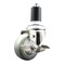 Service Caster 3.5 Inch 316SS Gray Polyurethane Swivel 1-1/2 Inch Expanding Stem Caster Brake SCC-SS316EX20S3514-PPUB-TLB-112 - alternate 1