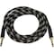 Monoprice 15ft Cloth Series 1/4 inch TS Male 20AWG Instrument Cable - Black & Gold 601415 - alternate 1