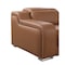 Homeroots 89in Cognac and Silver Italian Leather Power Reclining Loveseat With Storage 633759 - alternate 6
