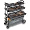 Beta C27S Tool Trolley, 3 Drawer, Gray, Sheet Metal, 27 in W x 12 in D x 39 in H C27S-G - alternate 1