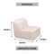 Deko Living Beige Compressed Foam Armless Sectional Sofa Chair CIF50217ACH - alternate 5