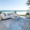 Homeroots 9' X 12' Blue and Ivory Abstract Washable Non Skid Indoor Outdoor Area Rug 559683 - alternate 3