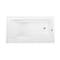 Kingston Brass 54" Acrylic Rectangular 3-Wall Alcove Tub Combo w/ Armrests in Glossy White/Brushed Nickel CVTAP543023R8 - alternate 3