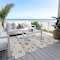 Homeroots 5' X 8' Ivory Brown And Gray Floral Washable Indoor Outdoor Area Rug 605426 - alternate 7
