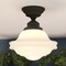 Vaxcel Huntley Farmhouse Semi-Flush Mount Ceiling Light, Oil Rubbed Bronze, Schoolhouse Glass C0367 - alternate 6