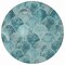 Homeroots 8' Teal Blue Aqua And Gray Round Abstract Washable Indoor Outdoor Area Rug 577693 - alternate 6