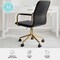 Martha Stewart Taytum Upholstered Office Chair in Black/Polished Brass CH-142370-BK-GLD-MS - alternate 8