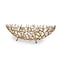 Homeroots 22" Gold Aluminum Oval Faux Coral Centerpiece Bowl 568880 - alternate 6