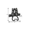 Homeroots Two Hook 5in Black Cast Iron Cats Wall Hook 724073 - alternate 4