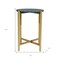 Homeroots 21" Green and Gold Marble and Metal Round End Table 632678 - alternate 7