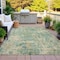 Homeroots 5' X 8' Artichoke Green And Teal Blue Abstract Washable Indoor Outdoor Area Rug 630520 - alternate 6