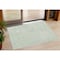 Homeroots 3' X 5' Mint Green And Ivory Geometric Washable Indoor Outdoor Area Rug 595091 - alternate 1
