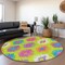 Homeroots 8' Lime Green Pink And Purple Round Southwestern Washable Indoor Outdoor Area Rug 615148 - alternate 5
