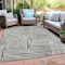 Homeroots 5' X 8' Gray And Ivory Geometric Washable Indoor Outdoor Area Rug 594792 - alternate 5