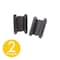 Trans Atlantic Co. 6 in. Black Double Acting Barrel Spring Square Corner Door Hinge with Fixed Pin - Pack of 2 DH-TAN5006-BK - alternate 1