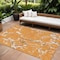 Homeroots 8' X 10' Orange Brown And Ivory Striped Washable Indoor Outdoor Area Rug 600915 - alternate 1