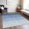Homeroots 9' X 12' Blue And Gray Ombre Washable Indoor Outdoor Area Rug 595803 - alternate 9