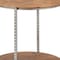 Homeroots 22" Natural and Silver Wood and Steel Round End Table With Shelf 632662 - alternate 7