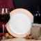 Smarty Had A Party 10.25" White with Red and Gold Chord Rim Plastic Dinner Plates (120 Plates), 120PK 620BG-CASE - alternate 8