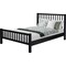 Homeroots Black Slat Back Solid Wood King Bed Frame 523633 - alternate 7